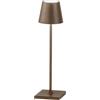 Intec LAMPADA DA TAVOLO RICARICABILE LED DRINK BRONZO 1,5W 165LM 3000K DIMMERABILE IP54 7X25CM