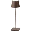 Intec LAMPADA DA TAVOLO RICARICABILE LED DRINK BRONZO 2,2W 190LM 3000K DIMMERABILE IP54 10X36CM
