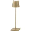 Intec LAMPADA DA TAVOLO RICARICABILE LED DRINK ORO 1,5W 165LM 3000K DIMMERABILE IP54 7X25CM