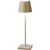 Intec LAMPADA DA TAVOLO RICARICABILE LED DRINK ORO 2,2W 190LM 3000K DIMMERABILE IP54 10X36CM