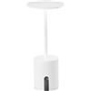 Intec LAMPADA DA TAVOLO RICARICABILE LED LIBERTY BIANCA 2W 300LM 3000K DIMMERABILE IP44 10X22CM