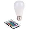 Intec KLASSIC-E27-RGBW LAMPADINA LED CON TELECOMANDO ATTACCO E27 9W 806LM RGB + 4000 Luce naturale 180° 60X110mm 15000h CRI80
