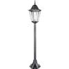 Intec PALETTO FIRENZE NERO E SILVER 1 LUCE ATTACCO E27 IP44 21X21X104CM IN METALLO E VETRO