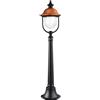 Intec PALETTO VENEZIA NERO E RAME 1 LUCE ATTACCO E27 IP44 25X118CM