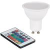 Intec KLASSIC-GU10-RGBW LAMPADINA LED CON TELECOMANDO ATTACCO FARETTO GU10 5W 400LM RGB + 4000K 38° 50X56mm 15000h CRI80