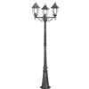 Intec PALO FIRENZE NERO E SILVER 3 LUCI ATTACCO E27 IP44 76,5X218CM IN METALLO E VETRO