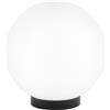 Intec LUMETTO POLLY SFERA BIANCA MONTATURA NERA 1 LUCE ATTACCO E27 IP44 20x21CM
