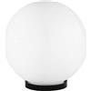 Intec LUMETTO POLLY SFERA BIANCO MONTATURA NERA 1 LUCE ATTACCO E27 IP44 25X26CM