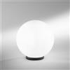 Intec LUMETTO POLLY SFERA BIANCO MONTATURA NERA 1 LUCE ATTACCO E27 IP44 30X31CM