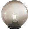 Intec LUMETTO POLLY SFERA GRIGIO MONTATURA NERA 1 LUCE ATTACCO E27 IP44 30X31CM