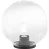 Intec LUMETTO POLLY SFERA TRASPARENTE MONTATURA NERA 1 LUCE ATTACCO E27 IP44 30X31CM