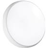 Intec PLAFONIERA LED ALWAYS BIANCA 15W E 20W E 25W 1500 E 1900 E 2250LM CCT IP44 CON SENSORE RADAR 33X7CM
