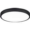Intec PLAFONIERA LED DOMO NERA TONDA 24W 2700LM 4000K IP44 24X2,4CM