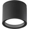 Intec PLAFONIERA TOWER NERA TONDA 1 LUCE ATTACCO GX53 IP54 9X7,2CM