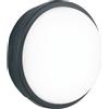 Intec PLAFONIERA LED EVER ANTRACITE TONDA 20W 2500LM CCT 3000K Luce calda,4000K Luce naturale IP65 22,1X7,2CM
