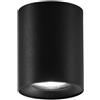 Intec PLAFONIERA TOWN NERA TONDA 1 LUCE ATTACCO GU10 8X10CM