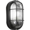 Intec PLAFONIERA TURTLE NERA OVALE 1 LUCE ATTACCO E27 IP54 12X10,5X20,5CM