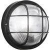 Intec PLAFONIERA TURTLE NERA TONDA 1 LUCE ATTACCO E27 IP54 18,5X10X5CM