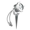 Intec PROIETTORE LED IRIDE DC12 E 24V SILVER 9W RGB DIMMERABILE IP65 CON PICCHETTO 9,9X13,8CM
