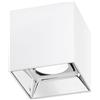Intec PLAFONIERA LED MIG BIANCA E CROMO IN ACRILICO E ALLUMINIO 20W 2000LM 4000K ANTIABBAGLIAMENTO 11,5X11