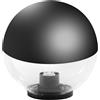 Intec SFERA POLLY TRASPERENTE E NERA 1 LUCE ATTACCO E27 IP44 30X31CM