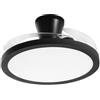 Intec PLAFONIERA LED VENTILATORE CONDOR RETRATTILE NERO 46W 4050LM CCT DIMMERABILE RGB DIGITALE CON TELECOMANDO RF INCLUSO 24X49CM
