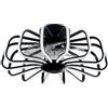 Intec PLAFONIERA LED VENTILATORE GRECALE NERO 80W 8470LM CCT DIMMERABILE Wi-Fi 50X20,7CM