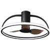 Intec PLAFONIERA LED VENTILATORE HADLEY NERO 40W 5250LM CCT 3000-4000-6500K 60X27CM DIMMERABILE