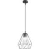 Intec SOSPENSIONE MANDALA NERA 1 LUCE ATTACCO E27 IP44 22X90CM IN METALLO E VETRO