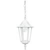 Intec SOSPENSIONE MILANO BIANCA 1 LUCE ATTACCO E27 IP44 17X84CM ALLUMINIO E VETRO