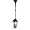 Intec SOSPENSIONE MILANO NERA 1 LUCE ATTACCO E27 IP44 17X84CM ALLUMINIO E VETRO