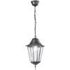 Intec SOSPENSIONE FIRENZE NERA E SILVER 1 LUCE ATTACCO E27 IP44 21X21X136CM IN METALLO E VETRO