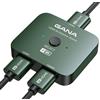 GANA Switch HDMI 2.1, switcher splitter HDMI 8K bidirezionale 2 in 1 out, 4K a 120 Hz, 8K a 60 Hz, 48 Gbps in alluminio ultra HD, hub HDMI compatibile con PS5/4, Xbox, Roku, Apple TV, Fire Stick