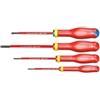 FACOM Set di 4 cacciaviti Protwist isolati 1000V, Set di 2 cacciaviti Fessura + 2 Prozidriv, set di attrezzi trattati in Termico, At4Vepb