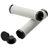 Sram Locking MTB Manopole di bloccaggio con 2 Morsetti e Tappo terminale - Bianco Unisex Adulto