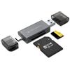 Atlantis P005-CR32 - CARD READER ESTERNO USB E USB_C - Legge card di tipo: SDXC, SDHC, SD, MMC, RS-MMC, Micro SDXC, TF Card, Micro SD, Micro SDHC Card, UHS-I Card - CapacitÃ massima di lettura 2TB - Supporta standard USB 3.0 (USB 3.2 gen. 1/5 Gbps) su …