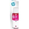 HP 1VU27AE, HP 31 - Inchiostro Originale HP, Magenta, 70 ml., 8.000 pag. per Smart Tank 315, Smart Tank 750, Smart Tank 5100 Series, Smart Tank 5105, Smart Tank 5106, Smart Tank 5107, Smart Tank 7000 Series, Smart Tank 7005, Smart Tank 7006, Smart Tank …