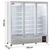 Frigo Murale per Salumi, Latticini e Bibite Torino con Tre Porte Battenti Autochiudenti, 1600 Litri, +1°C/+10°C, Bianco