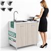 Shally Dogan Cucina Completa 80x60cm Olmo Piano Cottura 2 Fuochi Lavello con Rubinetteria