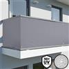 BAKAJI Telo Copertura Frangivista Frangivento Ringhiera Protezione Vento Balcone Grigio