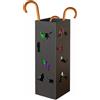 BAKAJI Portaombrelli Nero per Ingresso Design Gatti Porta Ombrelli 15.5 x 15.5 x 49 cm