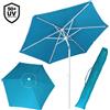 BAKAJI Ombrellone Mare Spiaggia Giardino Acciaio Inox Grande 210cm Azzurro con Custodia