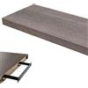 BAKAJI Mensola Parete Rettangolare Scaffale 40x25x4cm Libreria Legno MDF Olmo