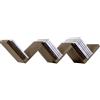 BAKAJI Mensola Parete Moderna Design Zig Zag Mensole Muro Scaffale 3 Ripiani Noce