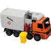 BAKAJI Camion Ecologico Giocattolo Bambini con Cestello Sollevabile e Bidone Scala 1:12
