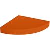 BAKAJI Mensola Parete Angolare Scaffale Ripiano ad Angolo in Legno MDF Arancione 24x4cm
