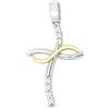 Gioielleria Lucchese Oro Ciondolo Croce Donna Oro Bianco Giallo GL102412