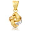 Gioielleria Lucchese Oro Ciondolo Nodo Oro Bianco Giallo Rosa GL102415