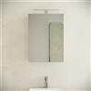 Parama Specchio contenitore 1 anta 60x45cm in vetro con applique led | Althena