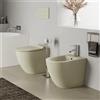 Parama Sanitari filomuro in ceramica khaki vaso tornado silent flush sedile soft-close e bidet | Sydney